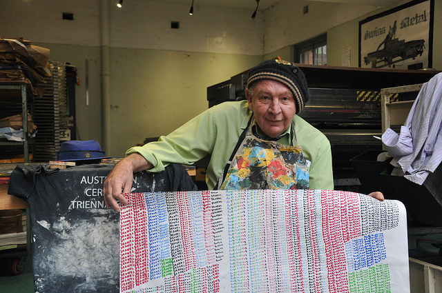 John Demos with "Transcriptions", 2013, produced during Accessible Arts residency programme.